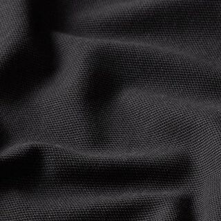 Jersey coton Piqué fin – noir, 