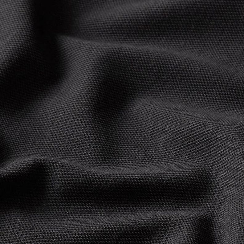 Jersey coton Piqué fin – noir,  image number 2