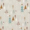 Tissu en coton Popeline Sapins minimalistes – taupe clair,  thumbnail number 1