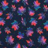 French Terry feuilles d'automne colorées | Glitzerpüppi – bleu nuit/rouge feu,  thumbnail number 1