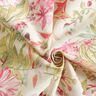 Tissu de décoration Canvas Fleurs aquarelles – beige clair/framboise,  thumbnail number 3
