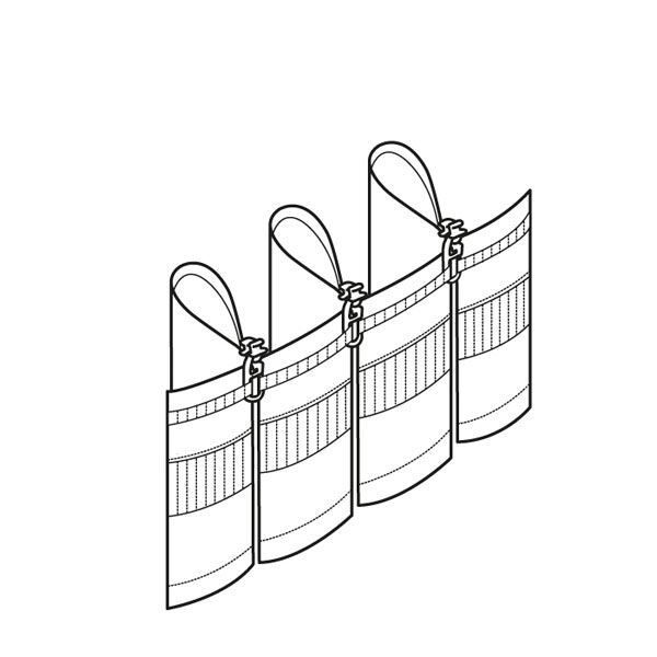 Ruban plissé 1x, 90 mm – transparent | Gerster,  image number 6