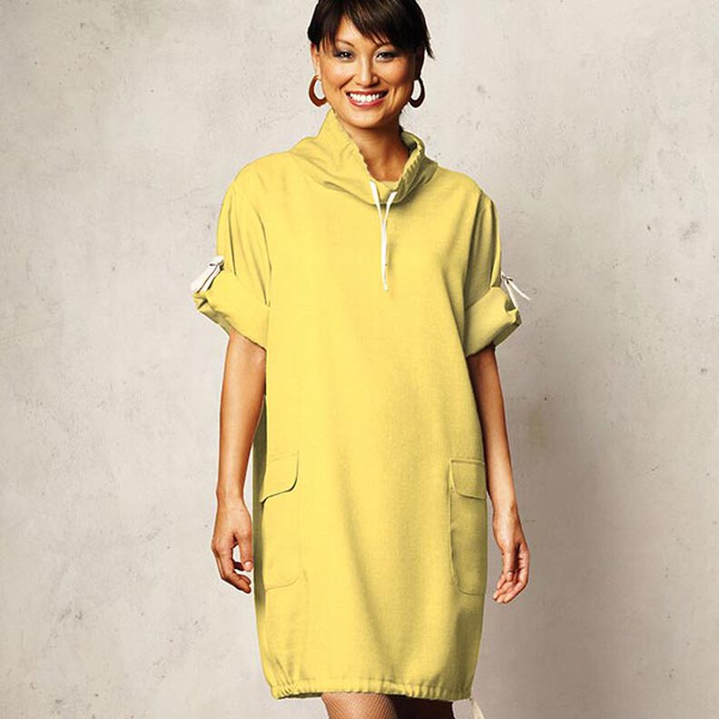 French Terry léger uni – jaune soleil,  image number 9