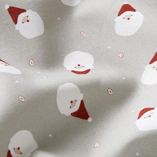 Tissu en coton Cretonne Père Noël – gris clair, 