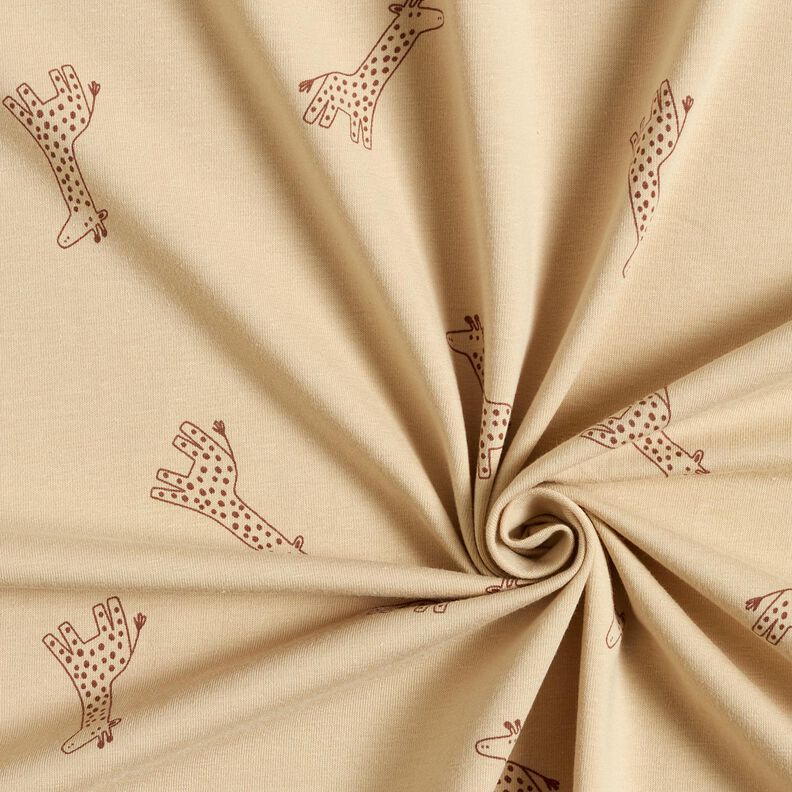 Jersey coton Girafes – amande, image number 3