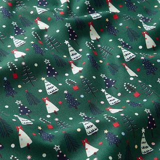 Tissu en coton Popeline Mini sapins – vert sapin, 