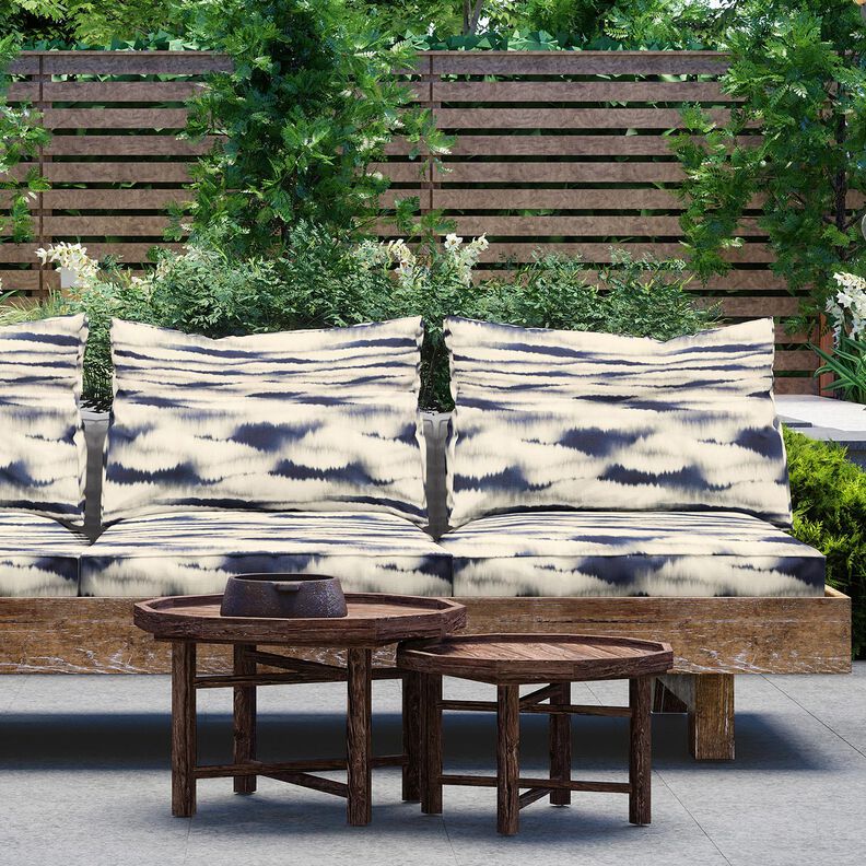 Tissu d’extérieur Canvas batik – sable/bleu nuit, image number 7