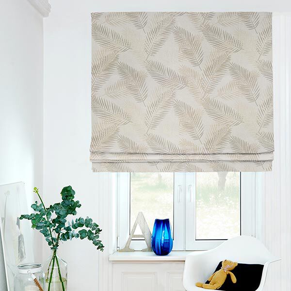 Tissu opaque palme metallic – beige/or,  image number 6