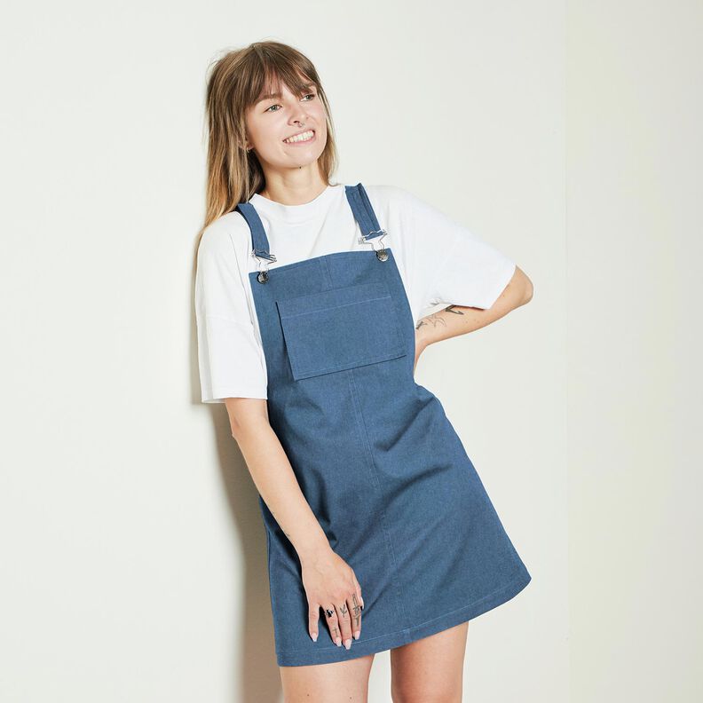 Denim de coton moyen – bleu,  image number 6