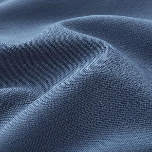 Jersey coton Medium uni – bleu jean,  image number 4