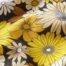 Tissu en coton Cretonne Grandes fleurs rétro – noir/jaune soleil,  thumbnail number 2