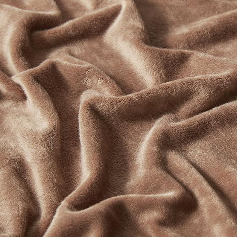 Velours stretch Tissu Nicki – beige foncé,  image number 2