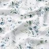 Tissu double gaze de coton Rameaux de feuilles aquarelle Impression numérique – blanc,  thumbnail number 2