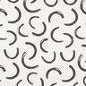 Tissu de décoration Semi-panama Arcs abstraits – ivoire/noir,  thumbnail number 1