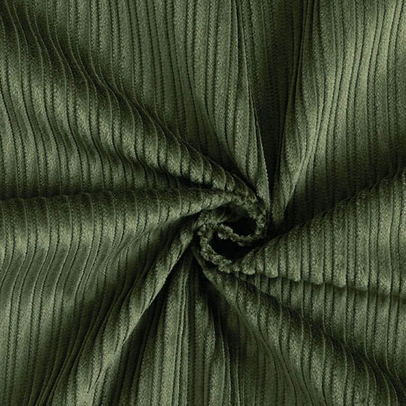 Velours fantaisie à côtes larges et étroites – olive,  image number 1
