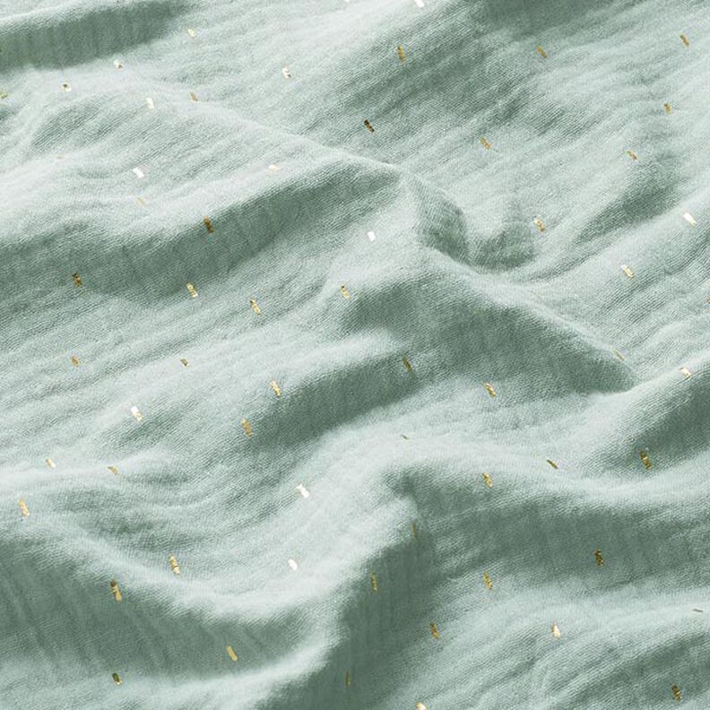 Tissu double gaze de coton imprimé feuille Rectangle | by Poppy – roseau,  image number 2