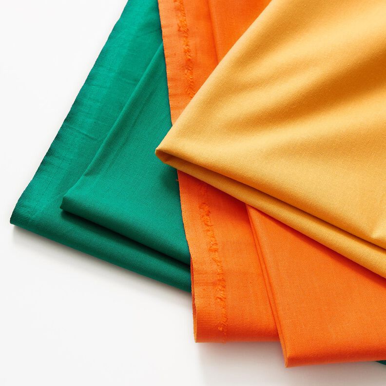 Tissu en coton Popeline Uni – orange néon,  image number 4