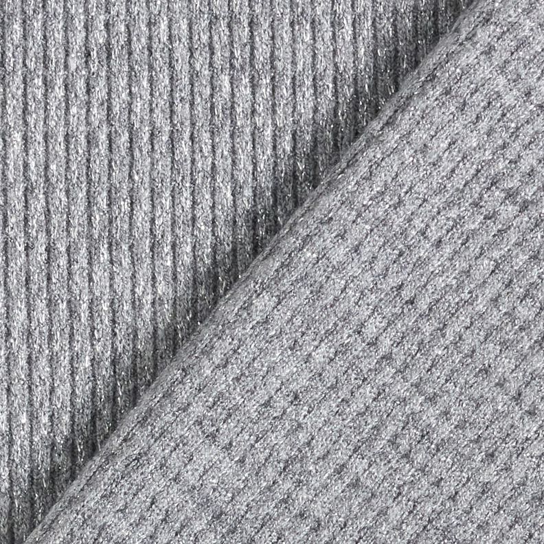 Tricot côtelé pailleté – gris/argent,  image number 3