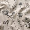 Tissu de décoration Semi-panama dessin de fleurs – nature/marron foncé,  thumbnail number 2