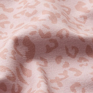 Jersey de coton Imprimé léopard – vieux rose clair, 