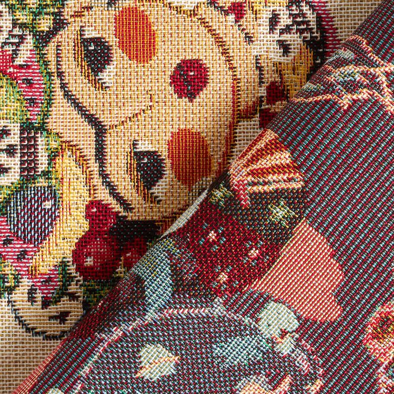 Tissu de d&eacute;coration Gobelin artistes femmes &ndash; beige clair/rouge,  image number 4