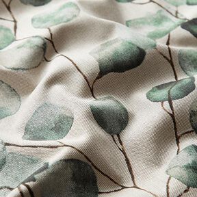 Tissu de décoration Semi-panama Eucalyptus – nature/menthe, 