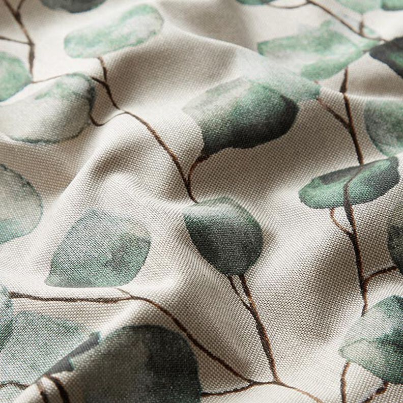 Tissu de décoration Semi-panama Eucalyptus – nature/menthe,  image number 2