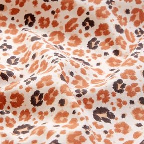 Tissu en coton Cretonne grandes taches léopard – cuivre/beige clair,  Tissu en coton Cretonne grandes taches léopard – cuivre/beige clair,