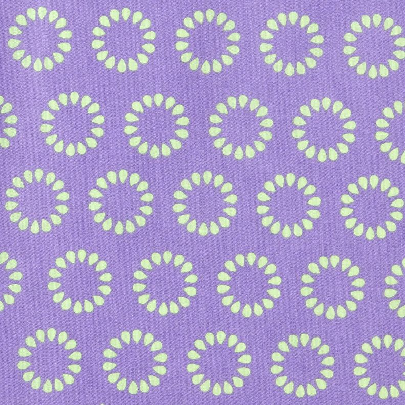 Coton enduit Cercles colorés – lavande/vert tendre, image number 1
