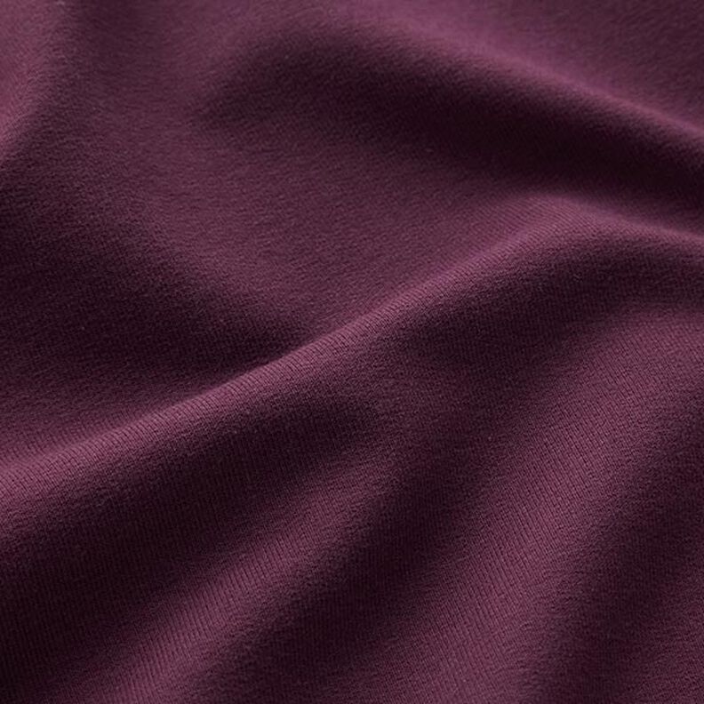 GOTS French Terry Sweat d’été | Tula – aubergine,  image number 2