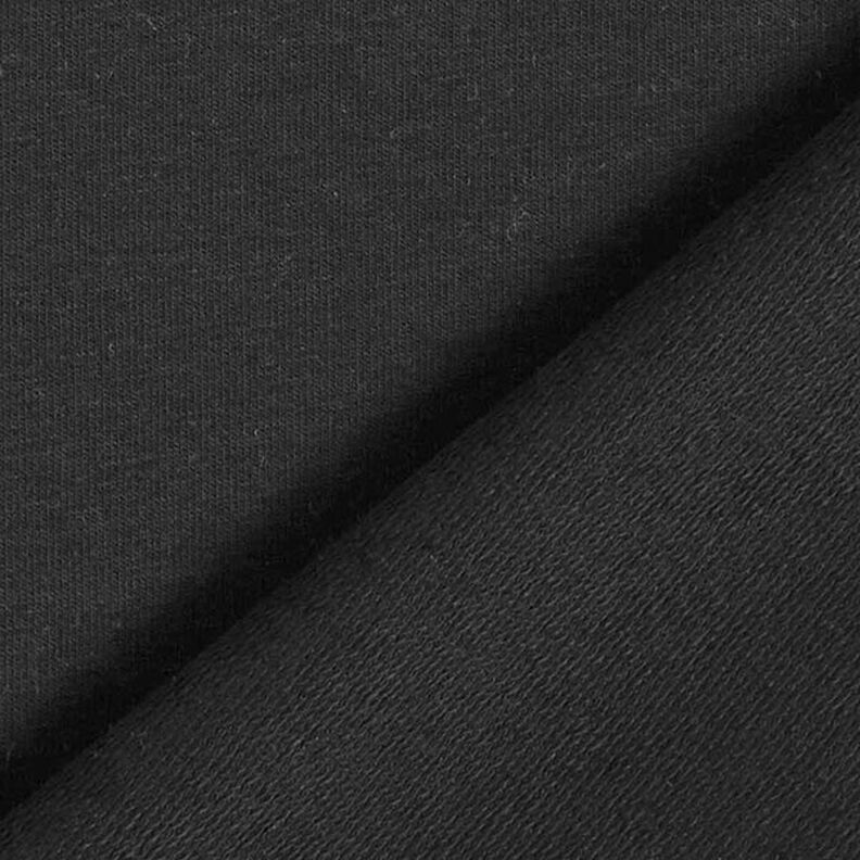 French Terry léger uni – noir,  image number 5