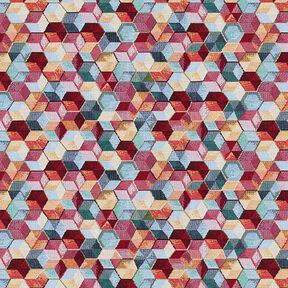 Tissu décoratif Gobelin hexagones colorés, 