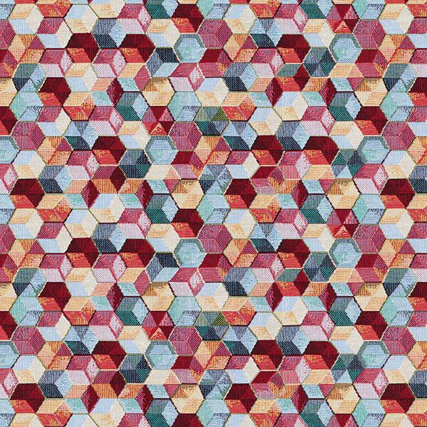 Tissu décoratif Gobelin hexagones colorés,  image number 1