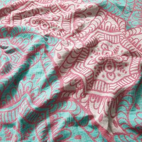 Beachwear serviette hammam ornements jacquard – menthe poivrée/pourpre, 