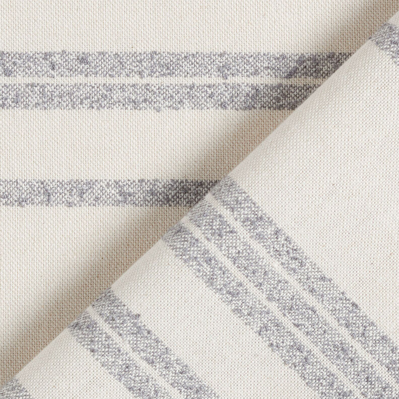 Tissu de décoration Semi-panama Rayures tissées – bleu acier/nature,  image number 5