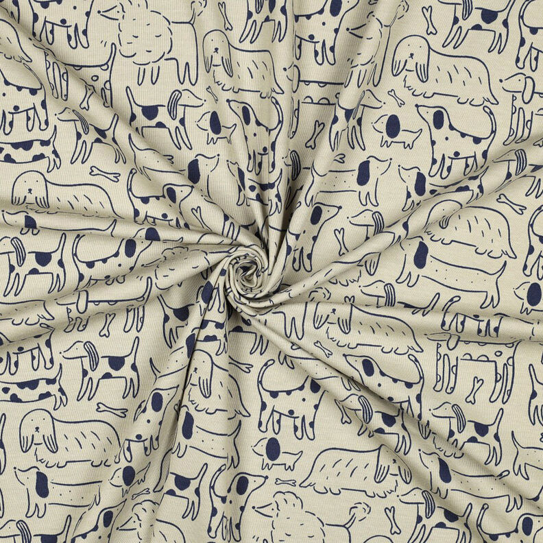 Jersey coton Chiens | by Poppy – anémone/bleu marine, image number 3