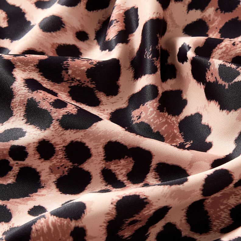 Tissus pour maillot de bain Imprimé léopard – cuivre/noir,  image number 2