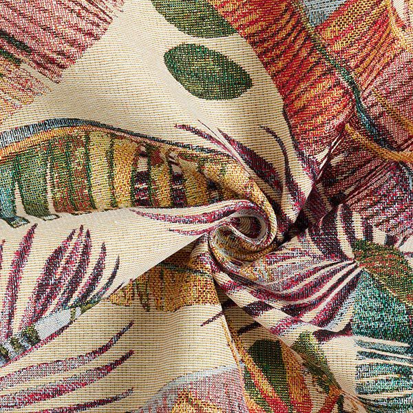 Tissu de décoration Gobelin Feuilles de palmier – beige clair/olive,  image number 3
