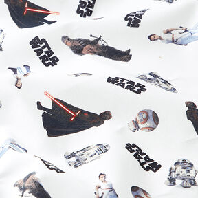 Cretonne Tissu sous licence Personnages | Star Wars – blanc, 