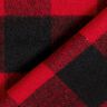 Tissu pour manteau à carreaux tartan – rouge/noir,  thumbnail number 4
