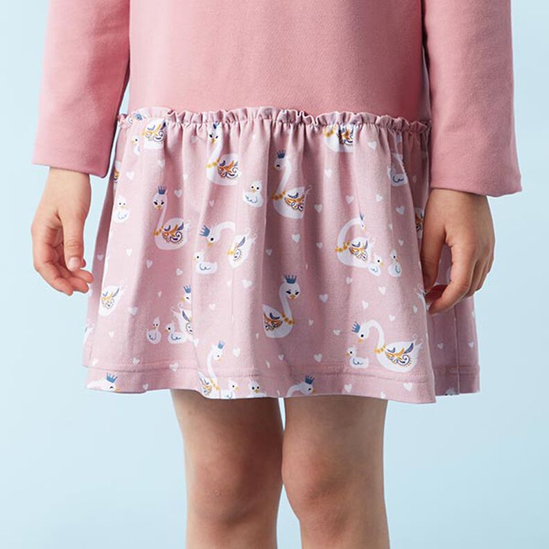 French Terry l&eacute;ger uni &ndash; vieux rose fonc&eacute;,  image number 7