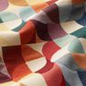 Tissu de décoration Gobelin Formes rétro – beige clair/carmin,  thumbnail number 2