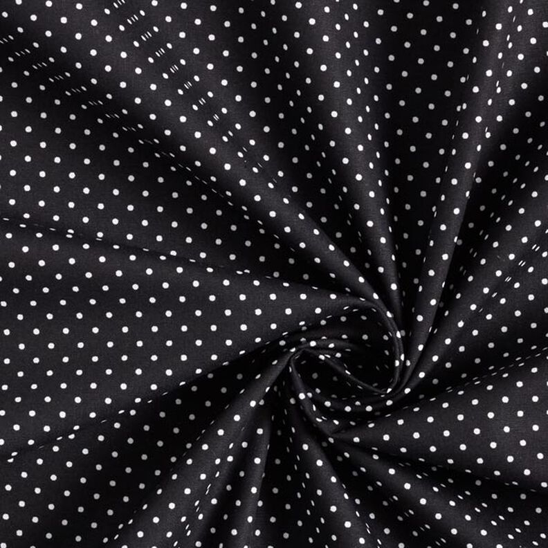 Popeline coton Petits pois – noir/blanc,  image number 5