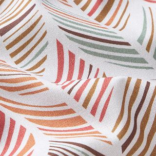 Tissu de décoration Semi-panama motif de feuilles – marron, 