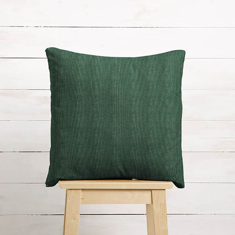 Tissu de revêtement Velours milleraies – vert foncé,  image number 7