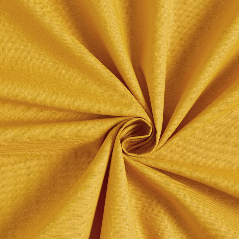 Tissu en coton Cretonne Uni – moutarde,  image number 1
