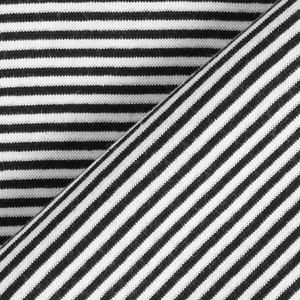 Bord-côtes tubulaire, fines rayures – noir/blanc,  image number 4