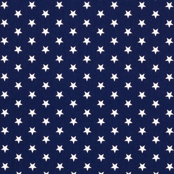 Popeline coton Moyens étoiles – bleu marine/blanc,  image number 1