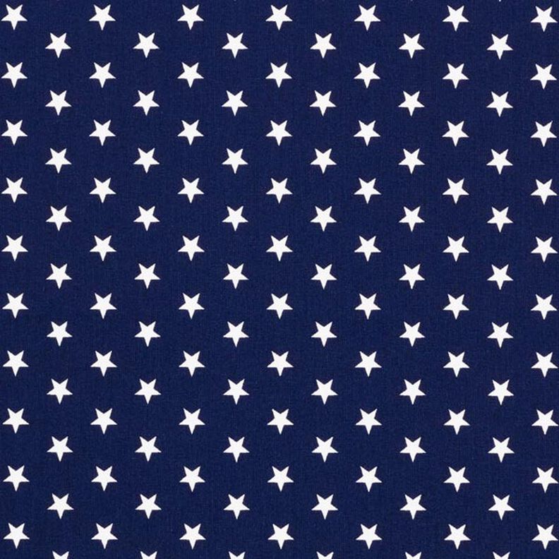 Popeline coton Moyens étoiles – bleu marine/blanc,  image number 1