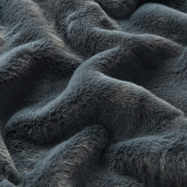 fourrure synthétique de haute qualité monochrome – gris bleu,  image number 2